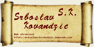 Srboslav Kovandžić vizit kartica